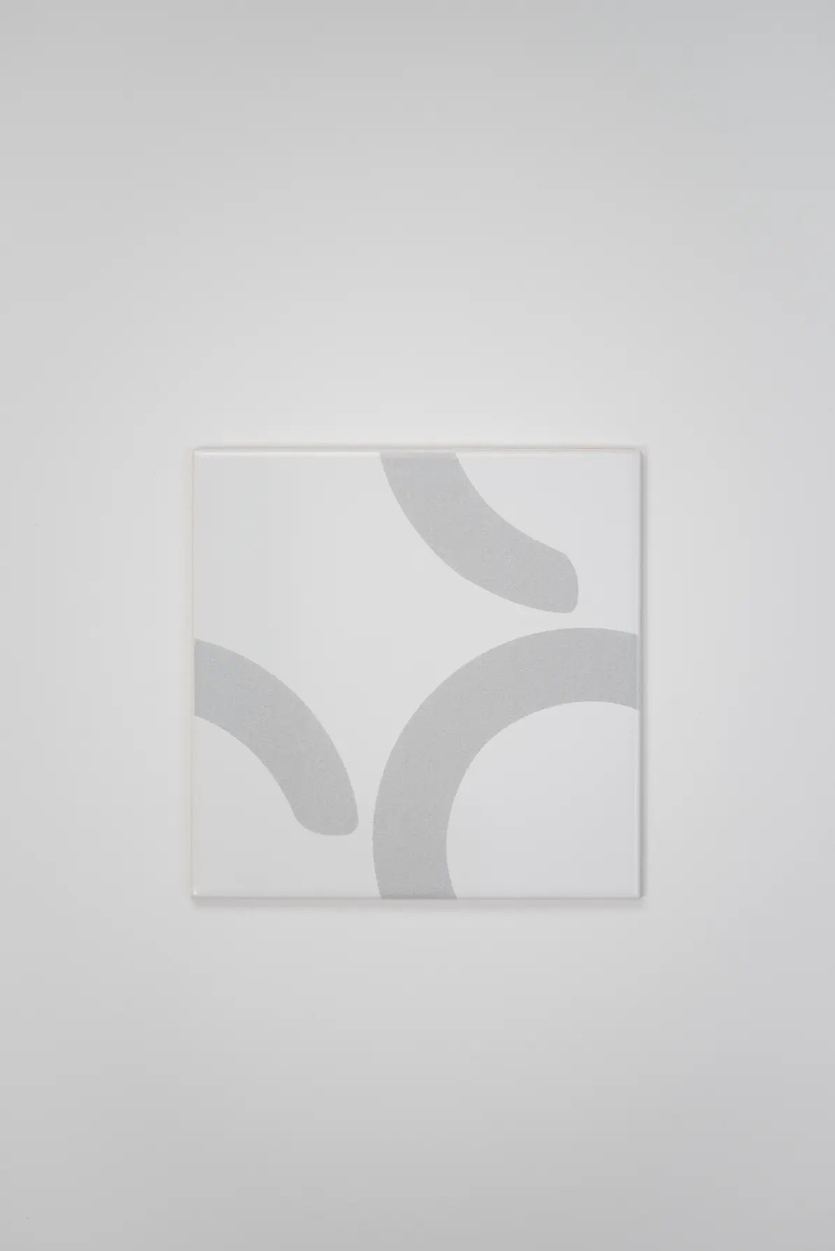 Pattern Clay Originals 2 ceramic tile by Clay in soft grey with modern curved lines – on sale at Clay