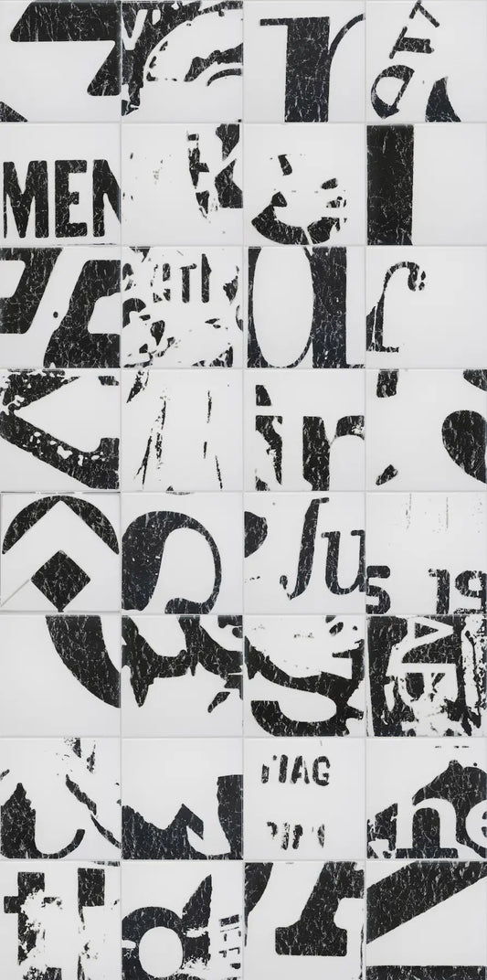Pattern Alexandre Farto aka VHILS ceramic art tile by Clay - available on Clay